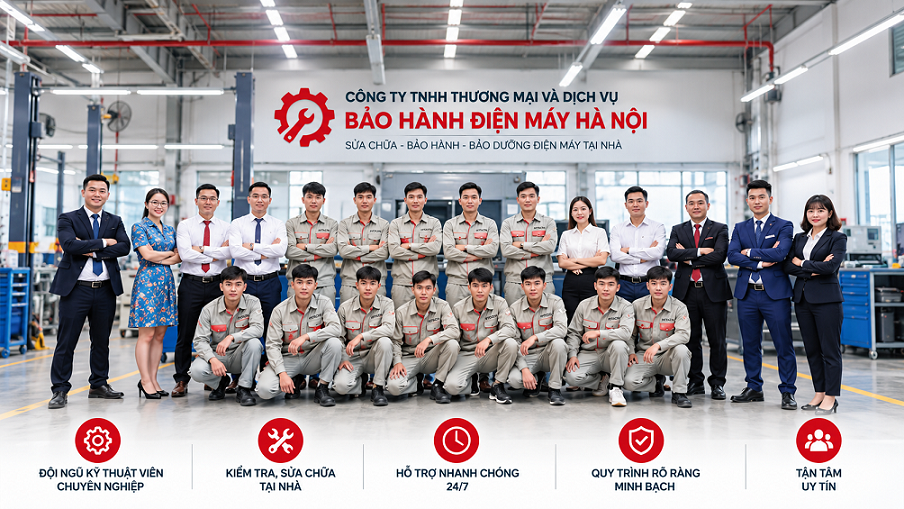 Đội ngũ kỹ thuật viên sửa chữa tủ lạnh hitachi